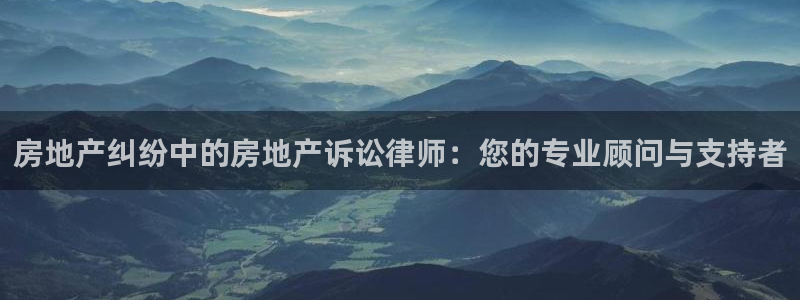 元和记官网：房地产纠纷中的房地产诉讼律师：您的专业顾问与支持