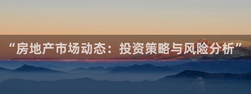 广州和德记官网：“房地产市场动态：投资策略与风险分析”